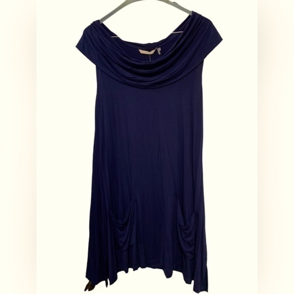 SOFT SURROUNDINGS NAVY TWO POCKET TUNIC NEW WITH TAGS! Size LARGE
